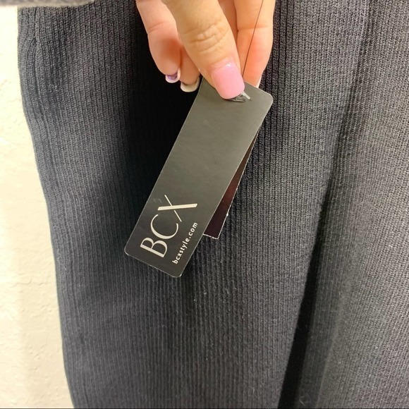 BCX Black Midi Bodycon‎ Ribbed Sweater Dress - NWT - Picture 10 of 11